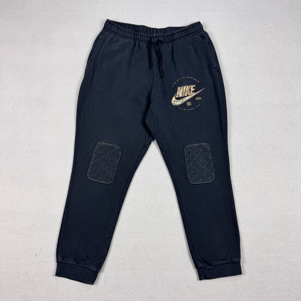 Nike Black Joggers Men's XL Quilted Knee Patches